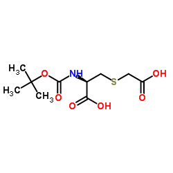 S-(Carboxymethyl)-N-{[(2-methyl-2-propanyl)oxy]carbonyl}-L-cysteine Structure