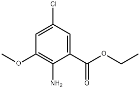 Benzoic acid, 2-amino-5-chloro-3-methoxy-, ethyl ester structure