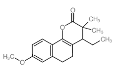 2H-Naphtho[1,2-b]pyran-2-one, 4-ethyl-3,4,5,6-tetrahydro-8-methoxy-3,3-dimethyl- (en) Structure