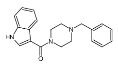 (4-benzylpiperazin-1-yl)-(1H-indol-3-yl)methanone结构式