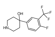 4-[4-fluoro-3-(trifluoromethyl)phenyl]piperidin-4-ol结构式