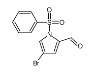 1-(benzenesulfonyl)-4-bromopyrrole-2-carbaldehyde结构式