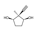 1,3-Cyclopentanediol, 2-ethynyl-2-methyl-, (1alpha,2alpha,3alpha)- (9CI)结构式