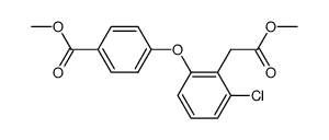 methyl 2-chloro-6-(4-methoxycarbonylphenoxy)phenylacetate Structure