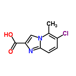 6-Chloro-5-methylimidazo[1,2-a]pyridine-2-carboxylic acid结构式