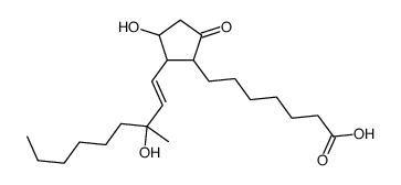 7-[3-hydroxy-2-[(E)-3-hydroxy-3-methylnon-1-enyl]-5-oxocyclopentyl]heptanoic acid结构式