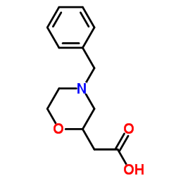 (4-苄基吗啉-2-基)乙酸结构式