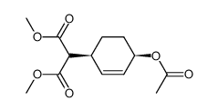 dimethyl (cis-4-acetoxycyclohex-2-en-1-yl)malonate结构式