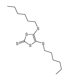 4,5-双(己硫基)-1,3-二硫醇-2-硫酮结构式