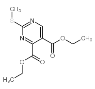 DIETHYL 2-(METHYLTHIO)PYRIMIDINE-4,5-DICARBOXYLATE structure