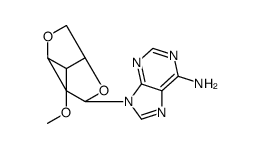 6-amino-9-(1-methoxy-2,7-dioxatricyclo(3.3.0(4,6))octan-8-yl)purine结构式