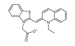 2-[2-[(1-ethylquinolin-1-ium-2-yl)methylidene]-1,3-benzothiazol-3-yl]acetate Structure