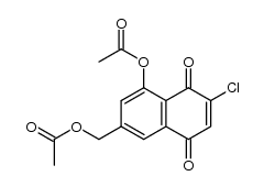 4-(Acetyloxy)-2-(acetoxymethyl)-6-chloro-5,8-naphthalenedione Structure