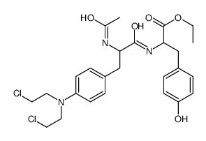 ethyl 2-[[2-acetamido-3-[4-[bis(2-chloroethyl)amino]phenyl]propanoyl]amino]-3-(4-hydroxyphenyl)propanoate Structure