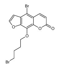 4-bromo-9-(4-bromobutoxy)furo[3,2-g]chromen-7-one结构式