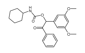 1-(3,5-dimethoxyphenyl)-2-oxo-2-phenylethyl cyclohexylcarbamate Structure