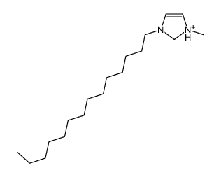 1-methyl-3-tetradecyl-1,2-dihydroimidazol-1-ium结构式