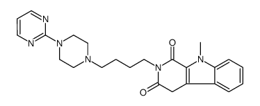 9-methyl-2-[4-(4-pyrimidin-2-ylpiperazin-1-yl)butyl]-4H-pyrido[3,4-b]indole-1,3-dione结构式