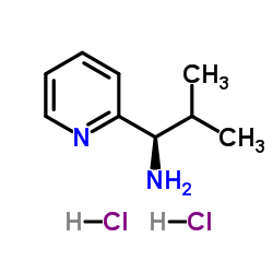 (R)-2-甲基-1-(吡啶-2-基)丙-1-胺二盐酸盐结构式