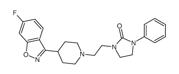 1-[2-[4-(6-fluoro-1,2-benzoxazol-3-yl)piperidin-1-yl]ethyl]-3-phenylimidazolidin-2-one结构式