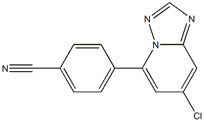 4-(7-chloro-[1,2,4]triazolo[1,5-a]pyridin-5-yl)benzonitrile结构式