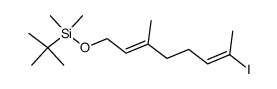 (2E,6E)-tert-butyl-(7-iodo-3-methyl-octa-2,6-dienyloxy)-dimethylsilane结构式