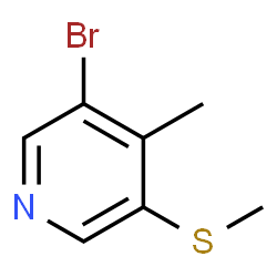 3-Bromo-4-methyl-5-(methylthio)pyridine Structure