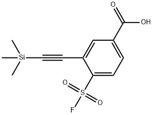 4-(Fluorosulfonyl)-3-((trimethylsilyl)ethynyl)benzoic acid >= Structure
