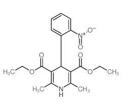 diethyl 2,6-dimethyl-4-(2-nitrophenyl)-1,4-dihydropyridine-3,5-dicarboxylate图片