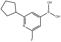 2-Fluoro-6-(cyclopentyl)pyridine-4-boronic acid Structure