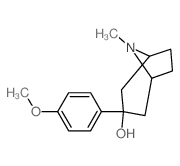 1aH,5aH-Tropan-3a-ol, 3-(p-methoxyphenyl)- (8CI) Structure