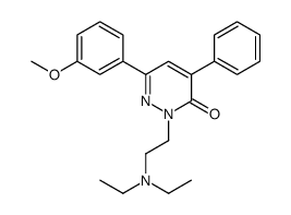 2-[2-(diethylamino)ethyl]-6-(3-methoxyphenyl)-4-phenylpyridazin-3-one结构式