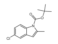 5-Chloro-2-methyl-indole-1-carboxylic acid tert-butyl ester结构式