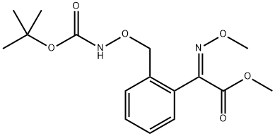 2-(2-((((叔丁氧基羰基)氨基)氧基)甲基)苯基)-2-(甲氧基亚氨基)乙酸甲酯结构式