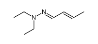 2-Butenal diethyl hydrazone结构式