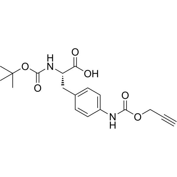 Boc-L-Phe(4-NH-Poc)-OH结构式