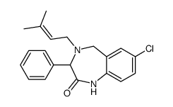 7-chloro-4-(3-methylbut-2-enyl)-3-phenyl-3,5-dihydro-1H-1,4-benzodiazepin-2-one Structure