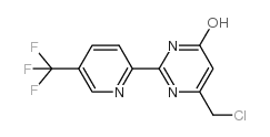 6-(CHLOROMETHYL)-2-[5-(TRIFLUOROMETHYL)-2-PYRIDYL]PYRIMIDIN-4-OL structure