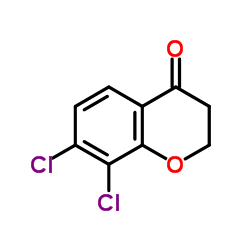 7,8-DICHLORO-3,4-DIHYDRO-2H-1-BENZOPYRAN-4-ONE结构式