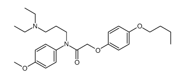 2-(p-Butoxyphenoxy)-N-[3-(diethylamino)propyl]-p-methoxyacetanilide结构式