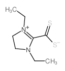 1H-Imidazolium,2-(dithiocarboxy)-1,3-diethyl-4,5-dihydro-, inner salt Structure