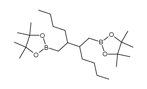 (((C(CH3)2)2O2B)CH2CH(n-C4H9))2 Structure