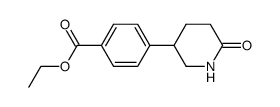 Ethyl 4-(6-oxopiperidin-3-yl)benzoate结构式