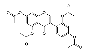 2',4',5,7-Tetrahydroxyisoflavon-tetraacetat结构式