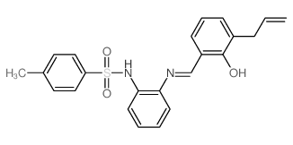 Benzenesulfonamide,N-[2-[[[2-hydroxy-3-(2-propen-1-yl)phenyl]methylene]amino]phenyl]-4-methyl- picture
