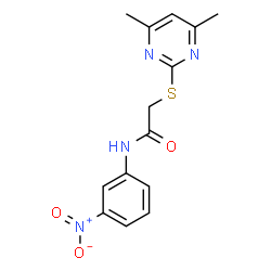 2-[(4,6-Dimethyl-2-pyrimidinyl)sulfanyl]-N-(3-nitrophenyl)acetamide Structure