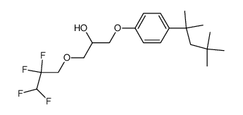 1-(2,2,3,3-tetrafluoropropoxy)-3-(4-tert-octylphenoxy)-2-propanol结构式