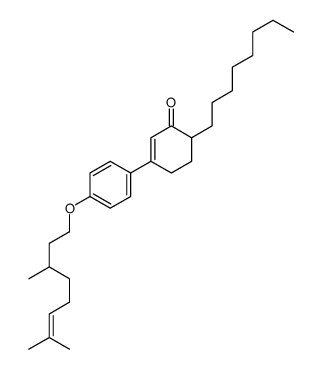 3-[4-(3,7-dimethyloct-6-enoxy)phenyl]-6-octylcyclohex-2-en-1-one结构式