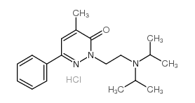 2-[2-[di(propan-2-yl)amino]ethyl]-4-methyl-6-phenylpyridazin-3-one,hydrochloride结构式