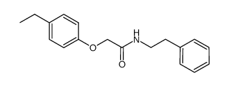 2-(4-ethylphenoxy)-N-phenethylacetamide结构式